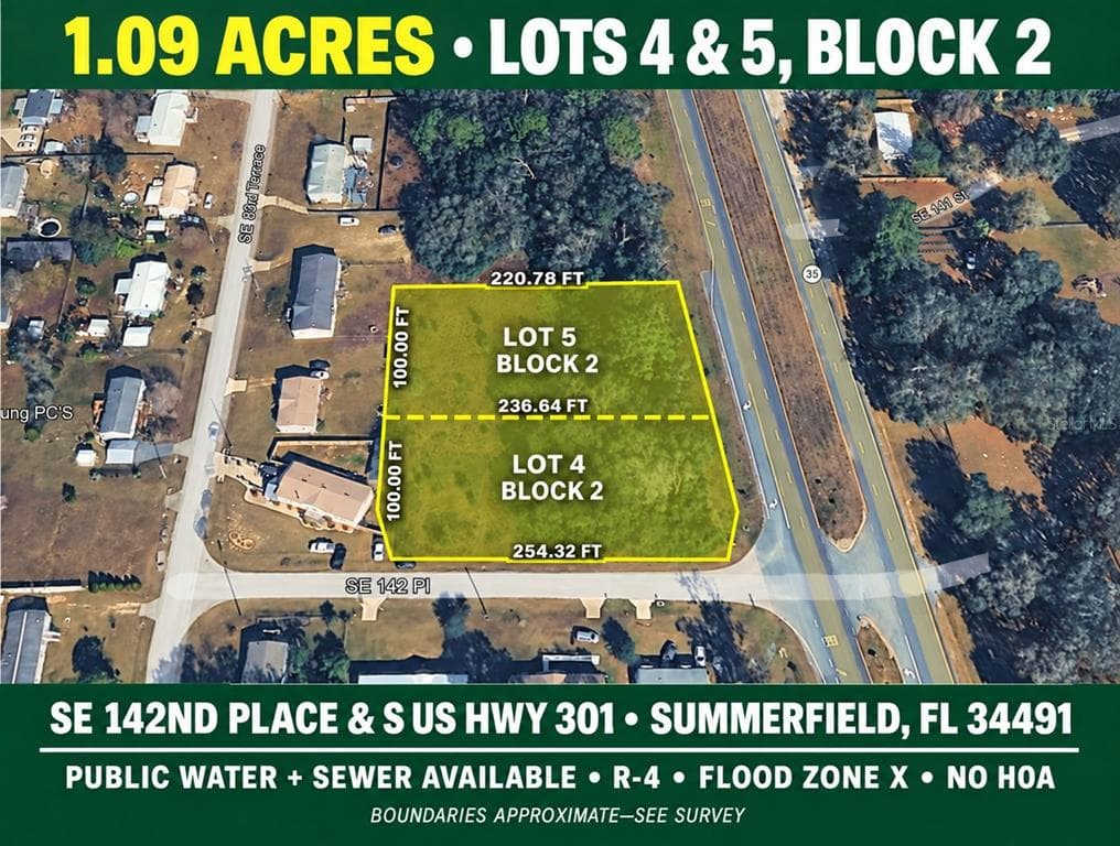 Corner SE 142ND PLACE & S US HWY-301 SUMMERFIELD, FL 34491