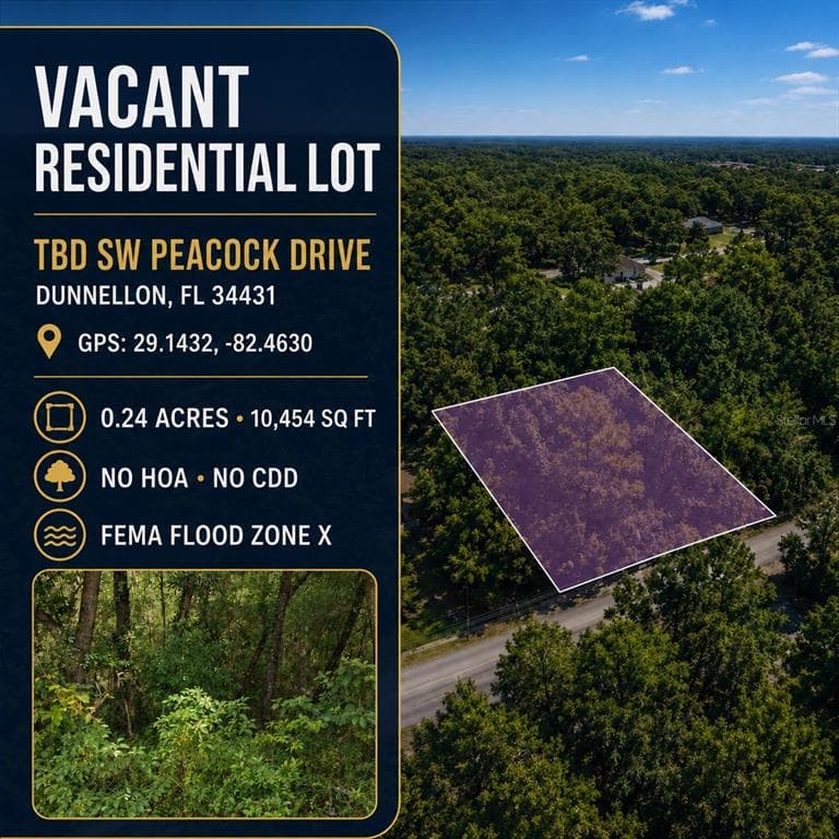 SW PEACOCK DRIVE DUNNELLON, FL 34431