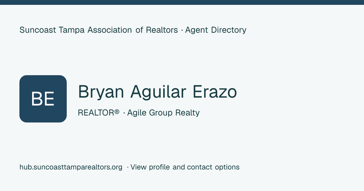 Bryan Aguilar Erazo, REALTOR® | Agile Group Realty